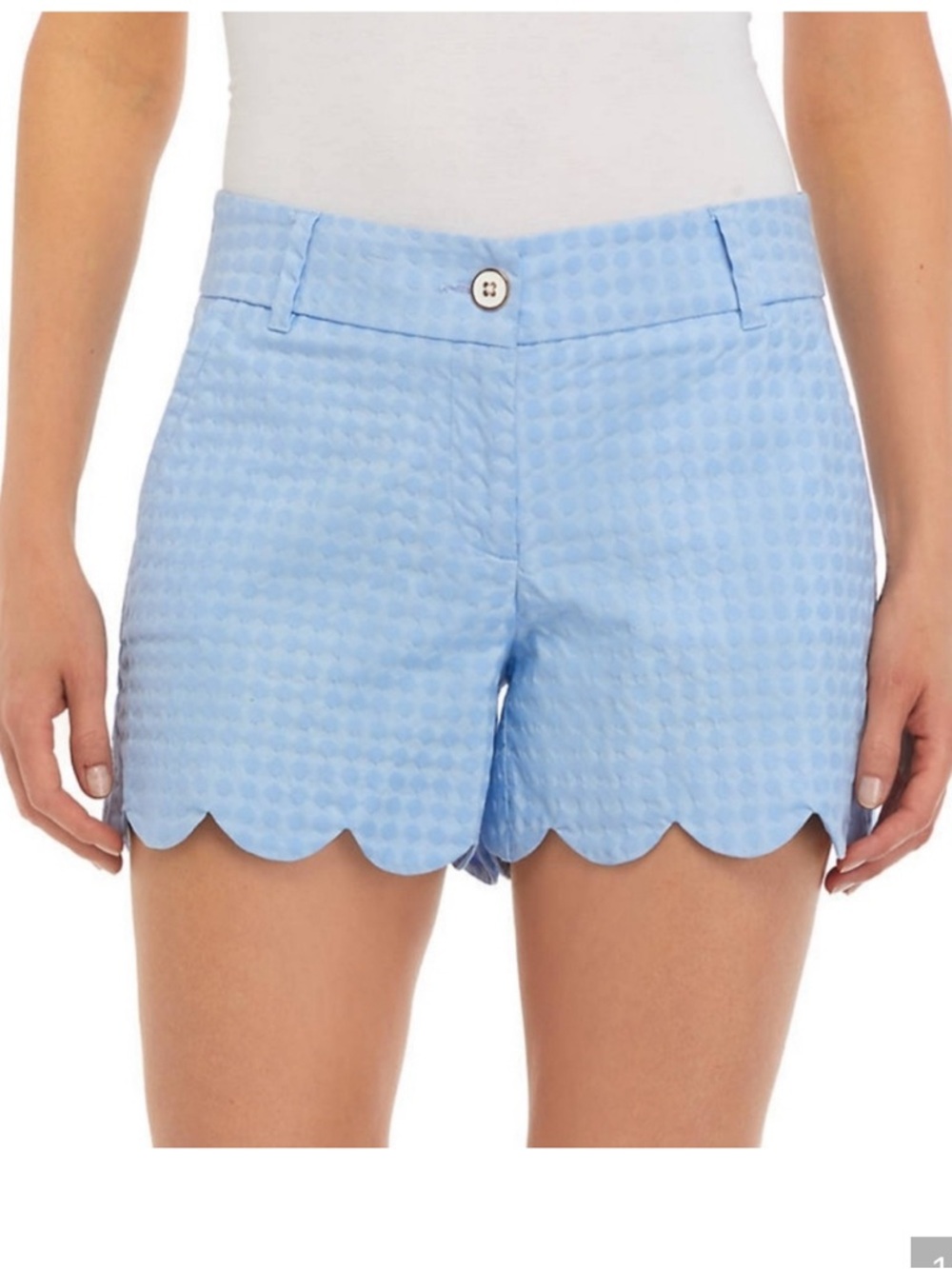 4 PACK Crown & Ivy "Shelby" Scalloped Shorts Size 14 Navy, blue, grey & green - Picture 5 of 11